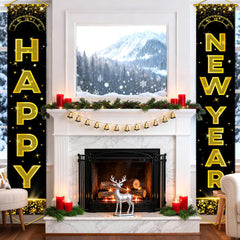 HiParty reusable New Year banner supports future parties with style.