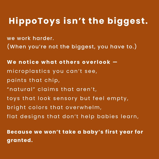 HIPPO TOYS beechwood rattle with soft colors promotes peaceful play and sensory focus