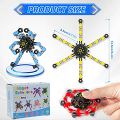 HiQCGS yellow transformable spinner for concentration and creative play.