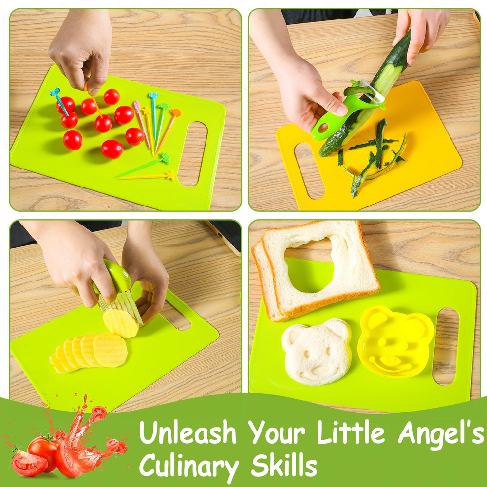 Hirger cutting molds and fruit forks encourage creative, hands on learning