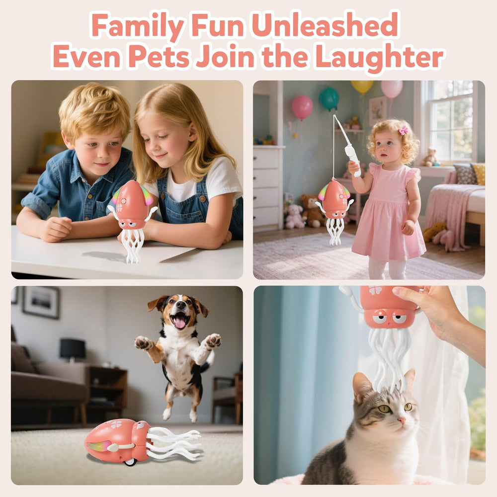 Hirger obstacle-sensor octopus aids safe navigation during play.
