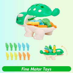 Hirger Spike dinosaur toy close-up shows textured quills for easy grip and tactile learning.