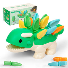 Hirger Spike fine motor dino back quills promote hand strength and coordination during play.