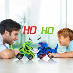 Hirger transforming dinosaur car toy gift-ready packaging appeals as stocking stuffer