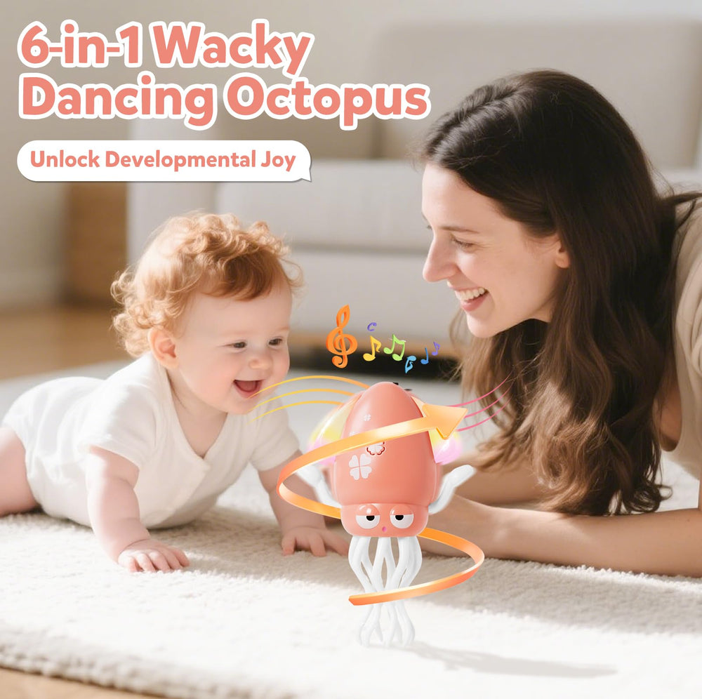 Hirger octopus toy Type-C charging cable included for easy recharging.