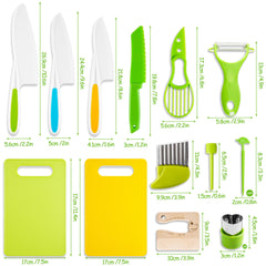 Hirger wooden knife and cutting boards support Montessori style kitchen skills