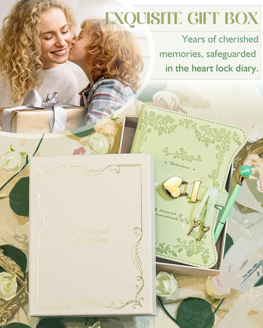 Hi!SCI diary with golden heart lock protects secrets with a stylish keepsake.