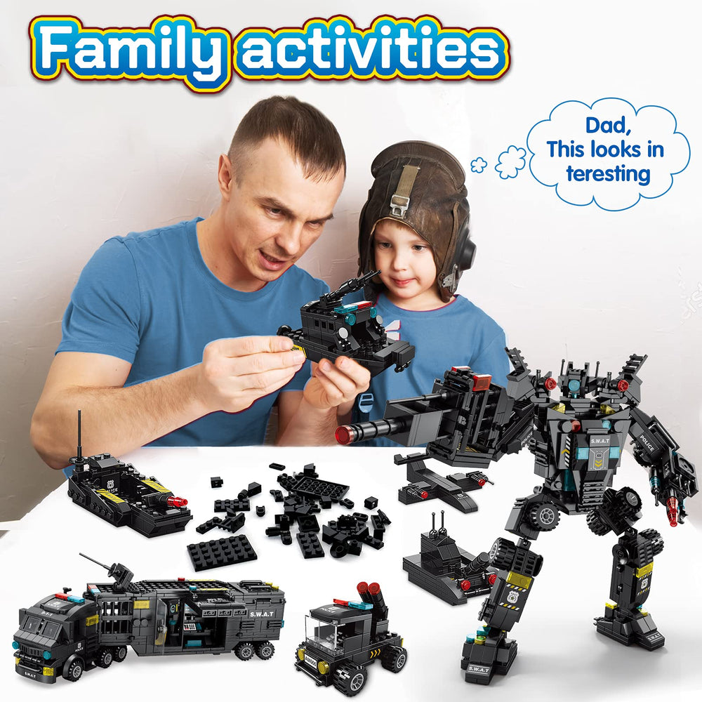 HISTOYE 700-piece stem blocks laid out for hands-on engineering and construction