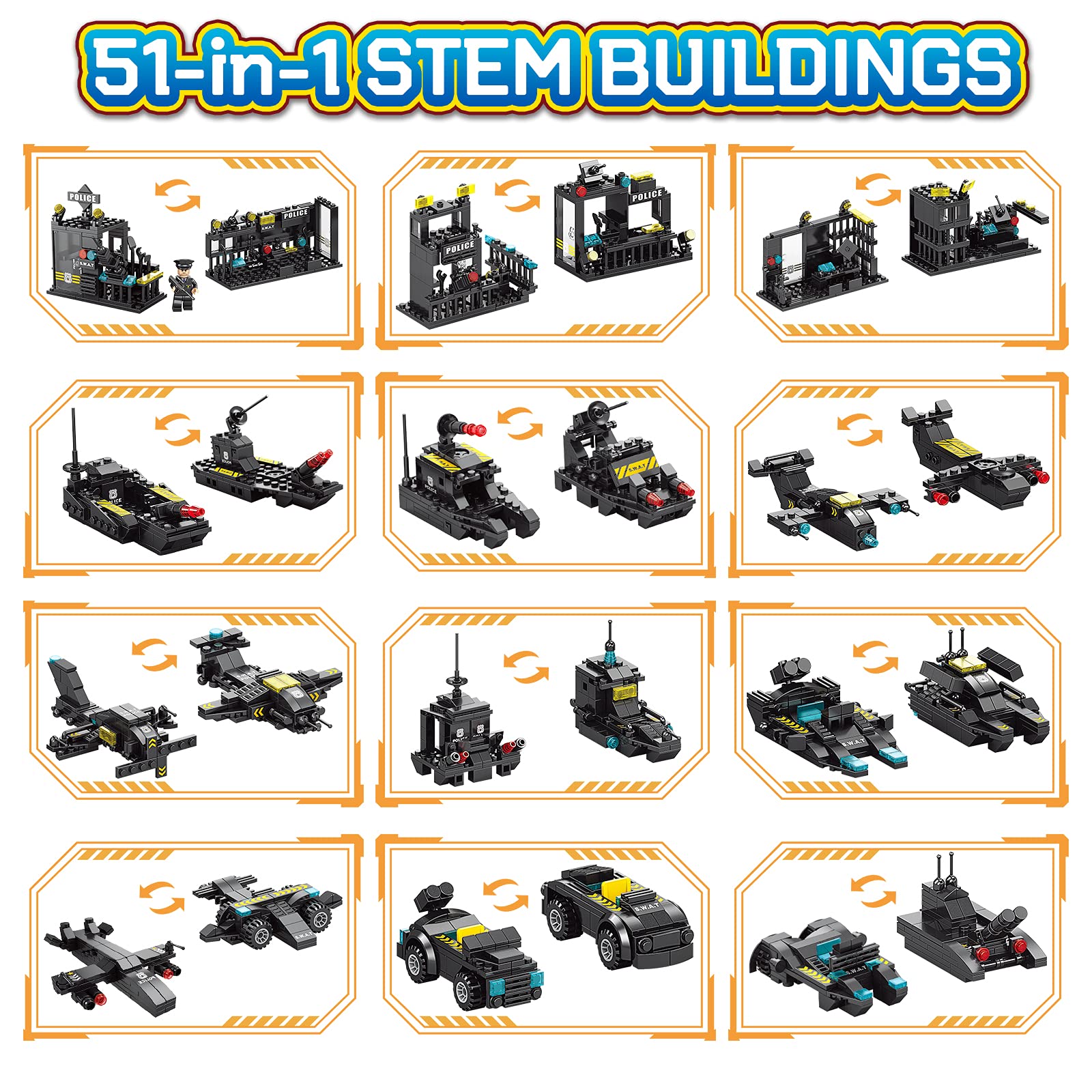HISTOYE child assembling a robot with clear instructions for step-by-step learning
