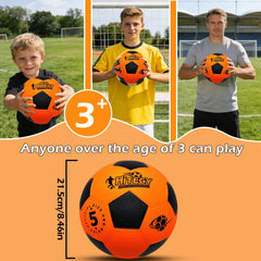 HITEGY Glow in The Dark Soccer Ball night kick illumination for visibility
