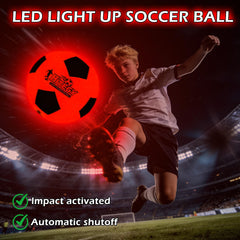 HITEGY Glow in The Dark Soccer Ball rechargeable up to 3 hours of play