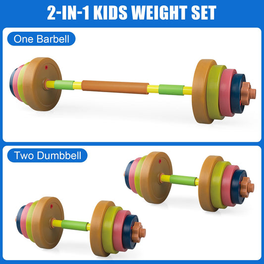 Hitish Kids Weight Set Dumbbells Assembly supports varied grips and imaginative strength play.