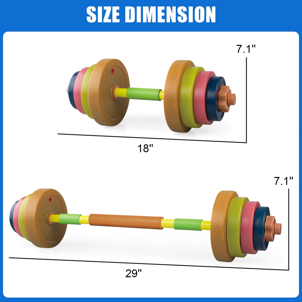 Hitish Kids Weight Set Safety Materials ensure durable plastics for long-lasting play.