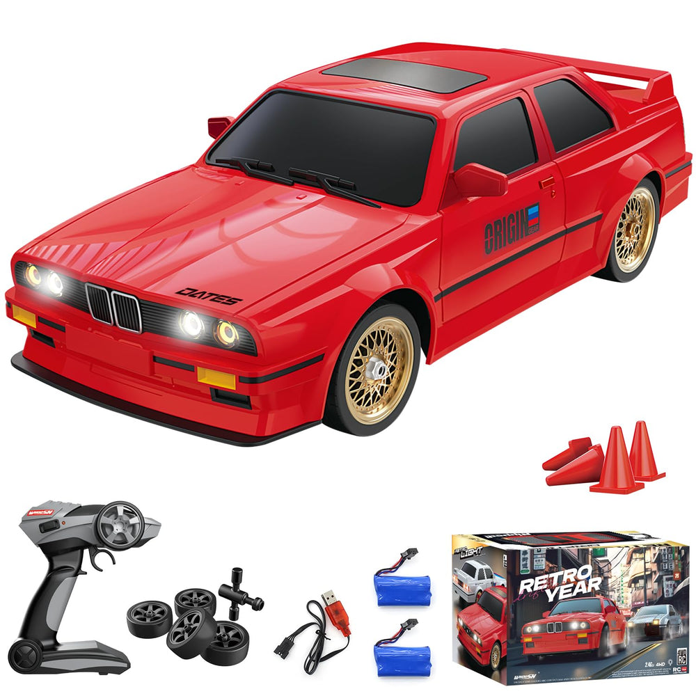 Hitish RC drift car with LED front lights for exciting night racing.