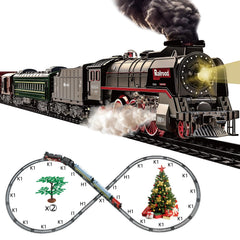 Hitish steam locomotive with front lights for immersive playtime