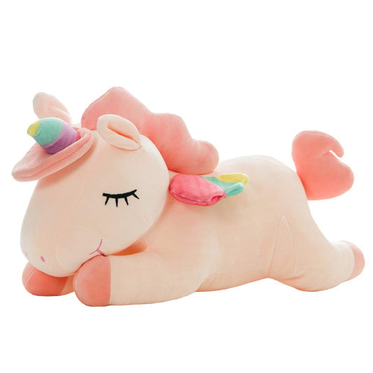 Hitoshe unicorn plush with rainbow wings offers a soft, imaginative playtime companion.