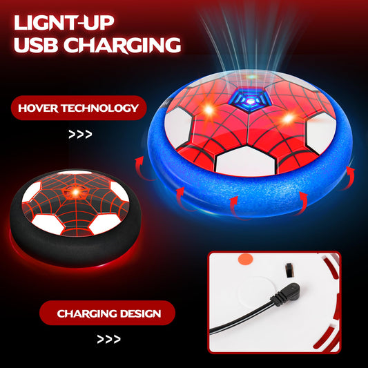 HitToys Spider Hover Soccer Ball with LED lights for dark room fun