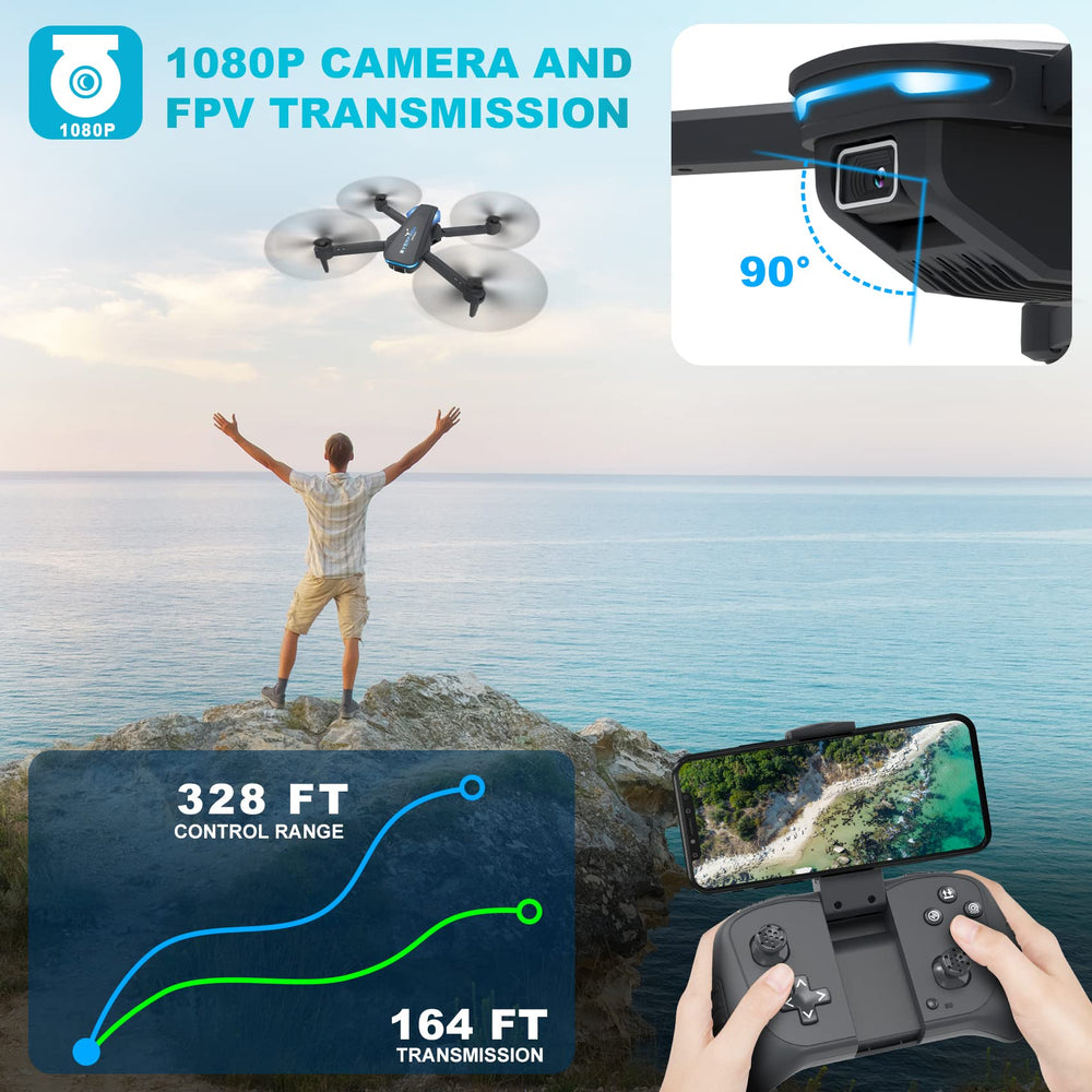 Hit Turbo drone two batteries extend flight time up to 24 minutes.