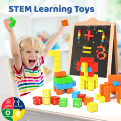 Hiwawind magnetic blocks colorful cubes boosting creativity and early STEM skills