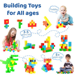 Hiwawind magnetic blocks kids playing sensory colorful set