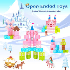 Hiwawind magnetic blocks open-ended play for creative building and problem-solving.