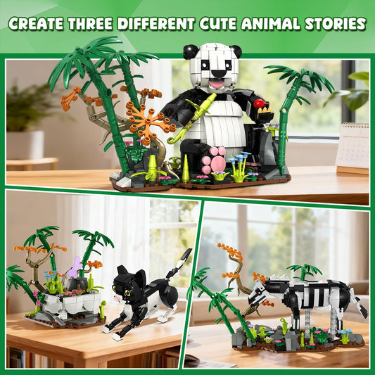 HiWEEGO Cat Building Set agile cat figure for dynamic role-play