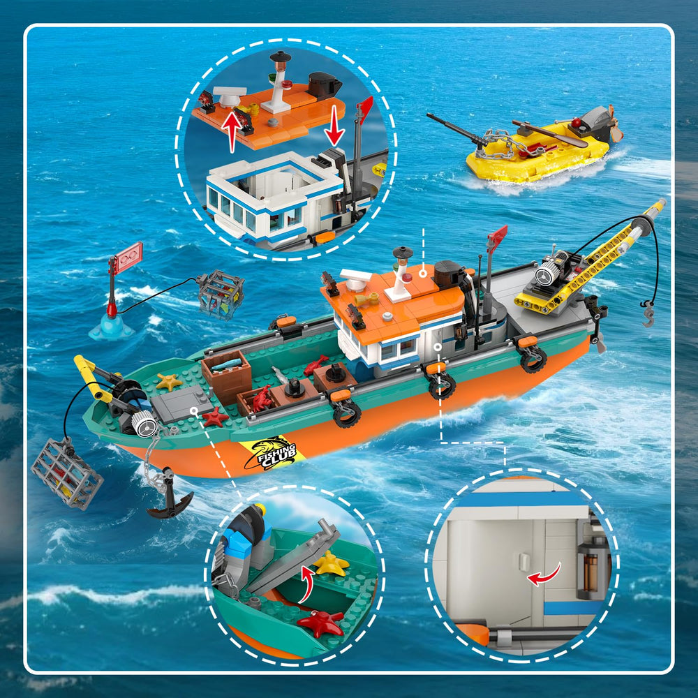 HiWEEGO fish containers encourage organization during pretend seafood trades.
