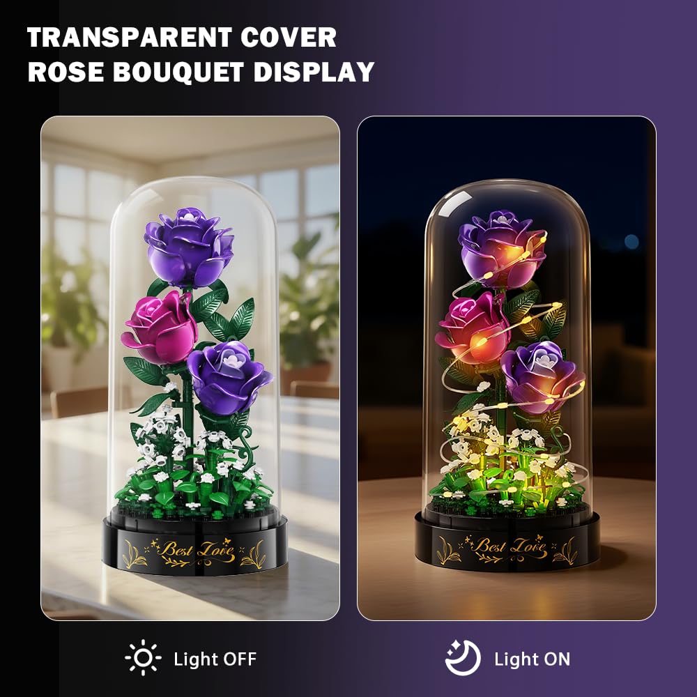 HiWEEGO transparent dust cover keeps the bouquet bright and dust-free