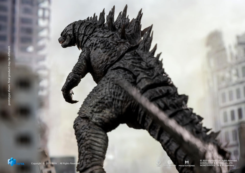Hiya Toys Godzilla Exquisite Basic close-up head sculpt detail.
