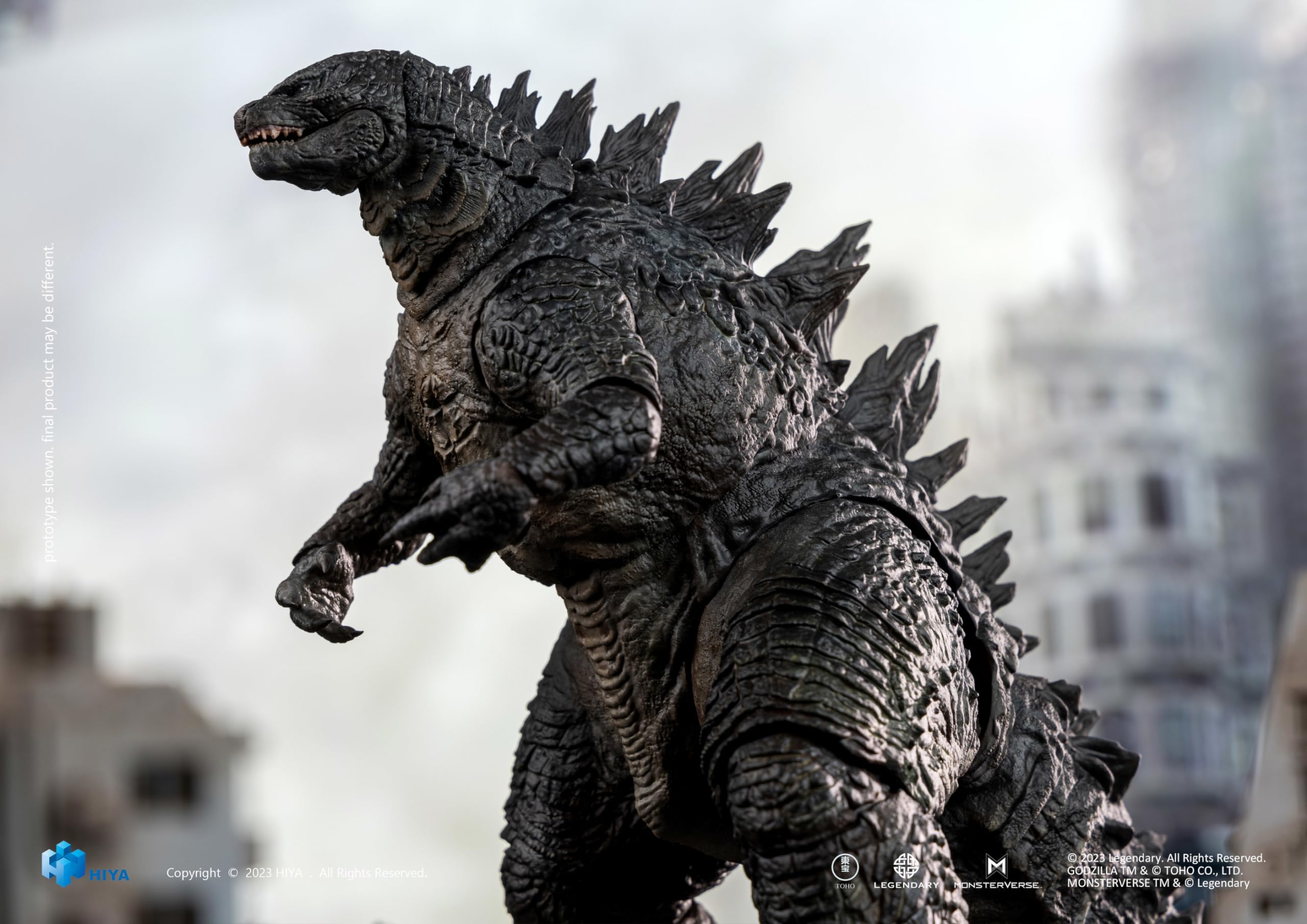 Hiya Toys Godzilla Exquisite Basic dynamic pose for action-ready display.