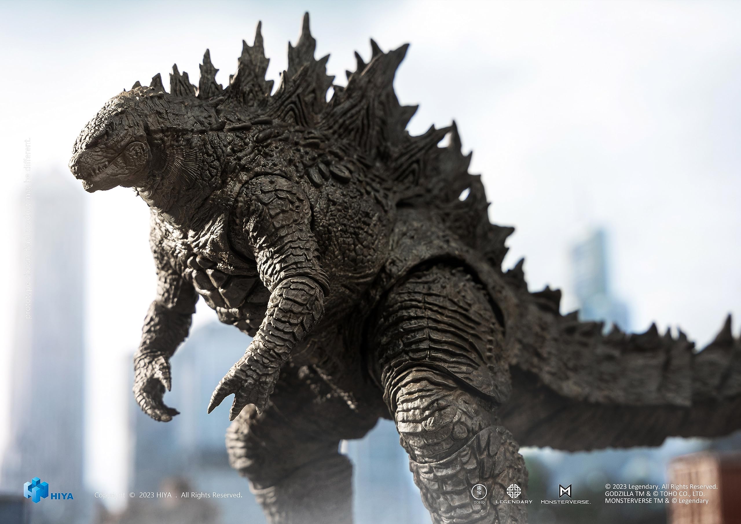 Hiya Toys Godzilla Exquisite Basic Series PX figure side view highlighting silhouette
