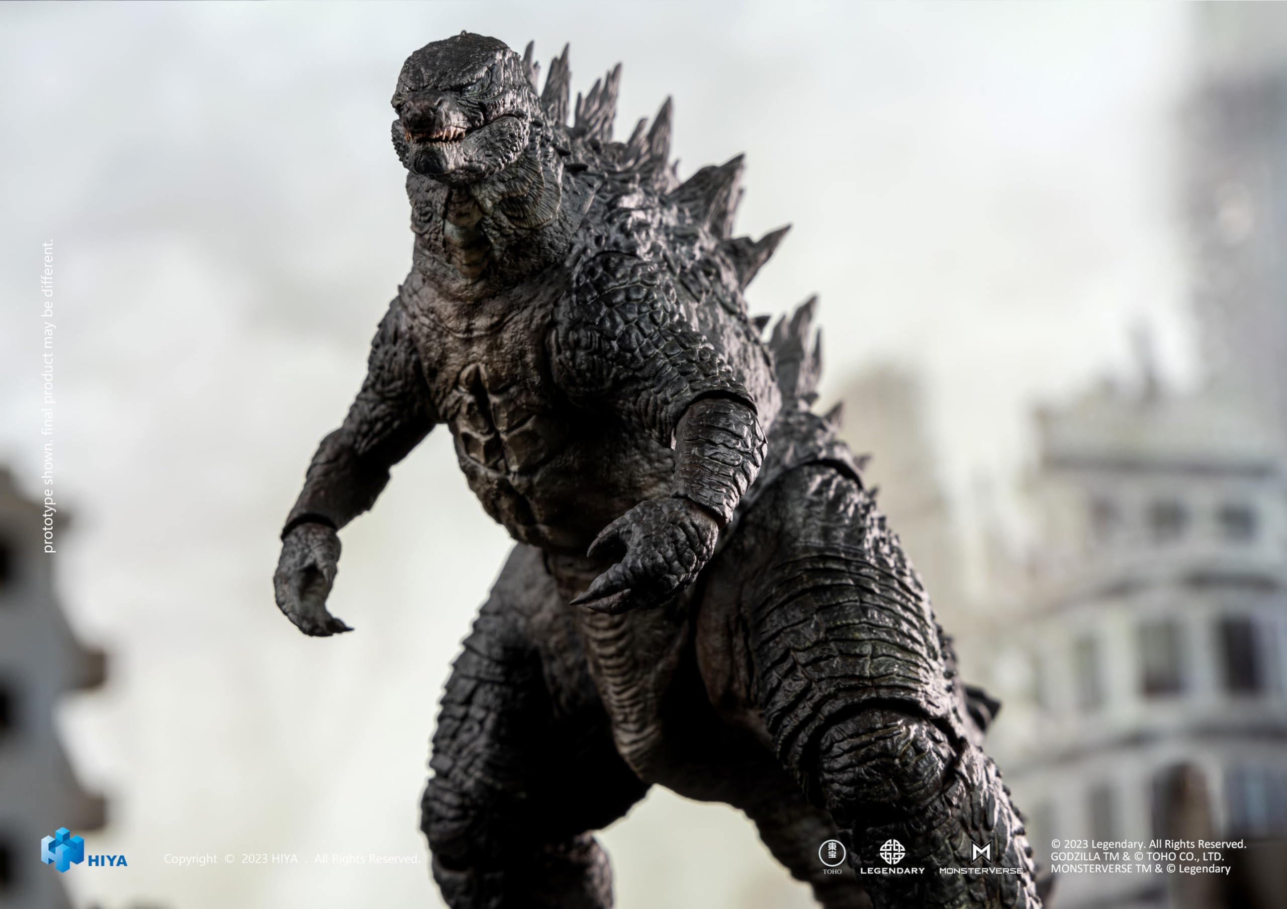 Hiya Toys Godzilla Exquisite Basic textured paint work highlights realism.