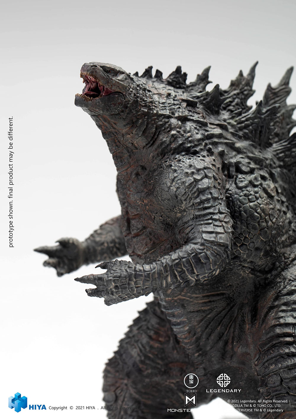 Hiya Toys Godzilla Stylist Series matte finish reduces glare on bright displays.