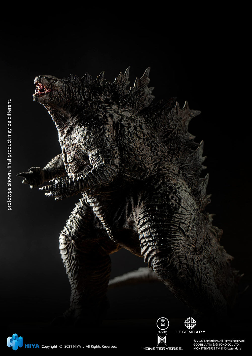 Hiya Toys Godzilla Stylist Series roar head close-up, impressive movie-inspired detail.