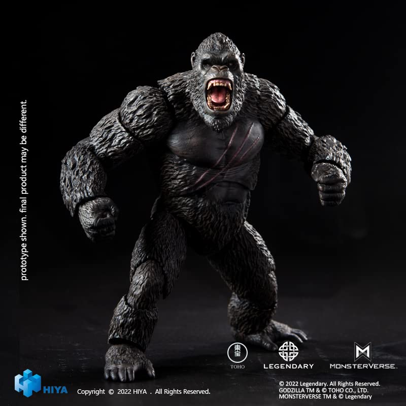 Hiya Toys Kong Exquisite Basic PX figure with interchangeable heads for customization display.