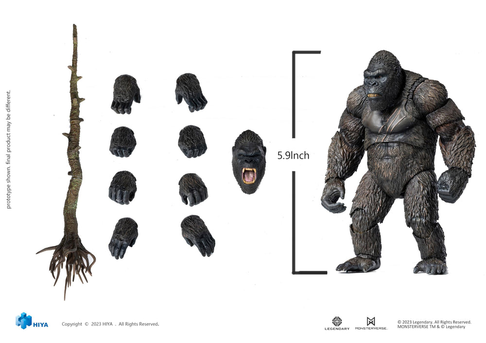 Hiya Toys Kong Exquisite Basic interchangeable hands for versatile poses.