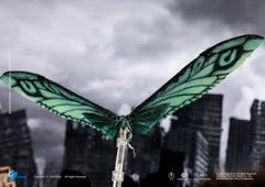 Hiya Toys Mothra Emerald Titan captures emerald glow for shelf presence.