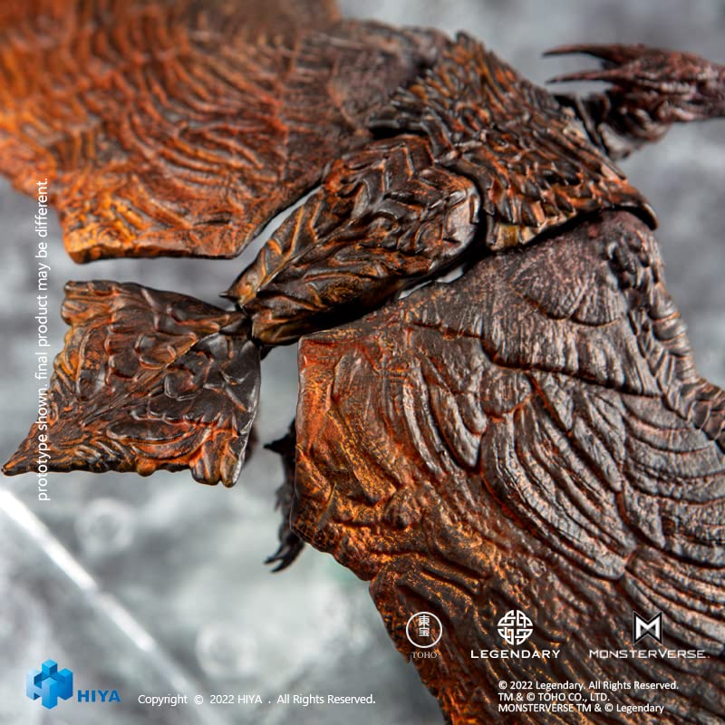 Hiya Toys Rodan includes flying base for elevated shelf display.