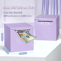 Hizgo Adults Purple Piggy Bank frosted finish reflects light on a desk