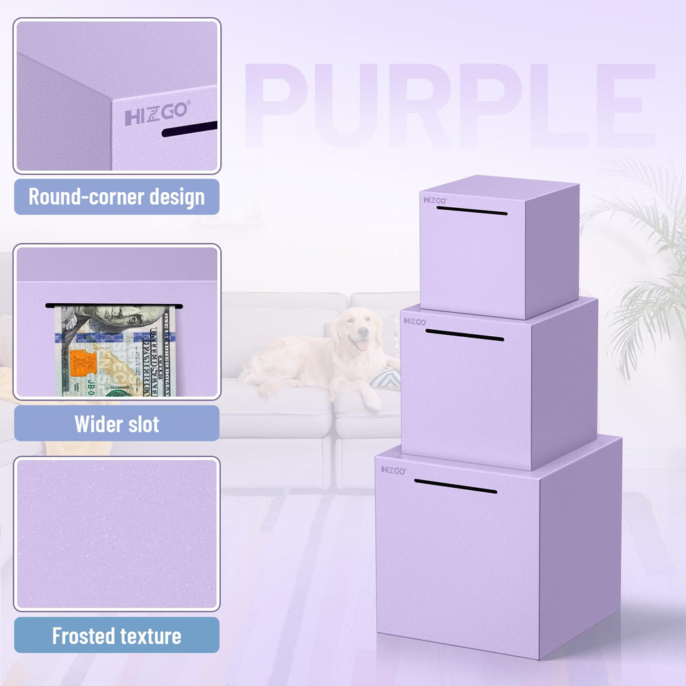 Hizgo Unopenable Piggy Bank coin slot detail encouraging daily saving