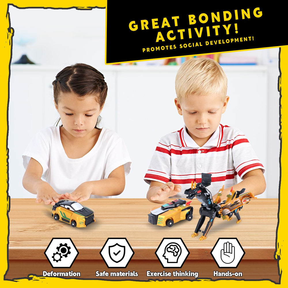 Hjhyqex kids enjoying open-ended play with dinosaur-car duo.