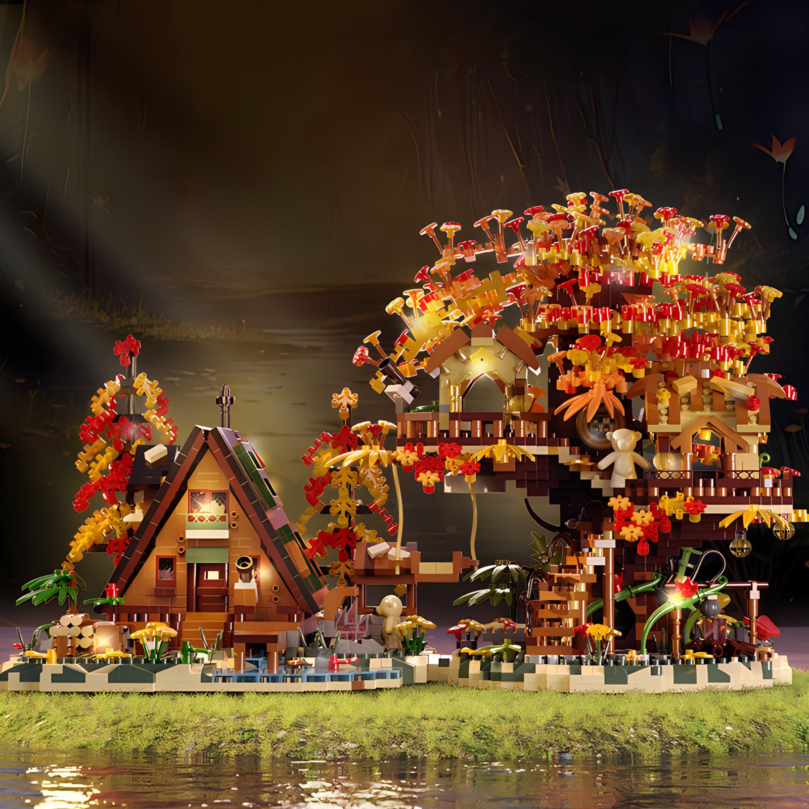 HJPLPXH autumn palette micro blocks offer a rewarding building experience.