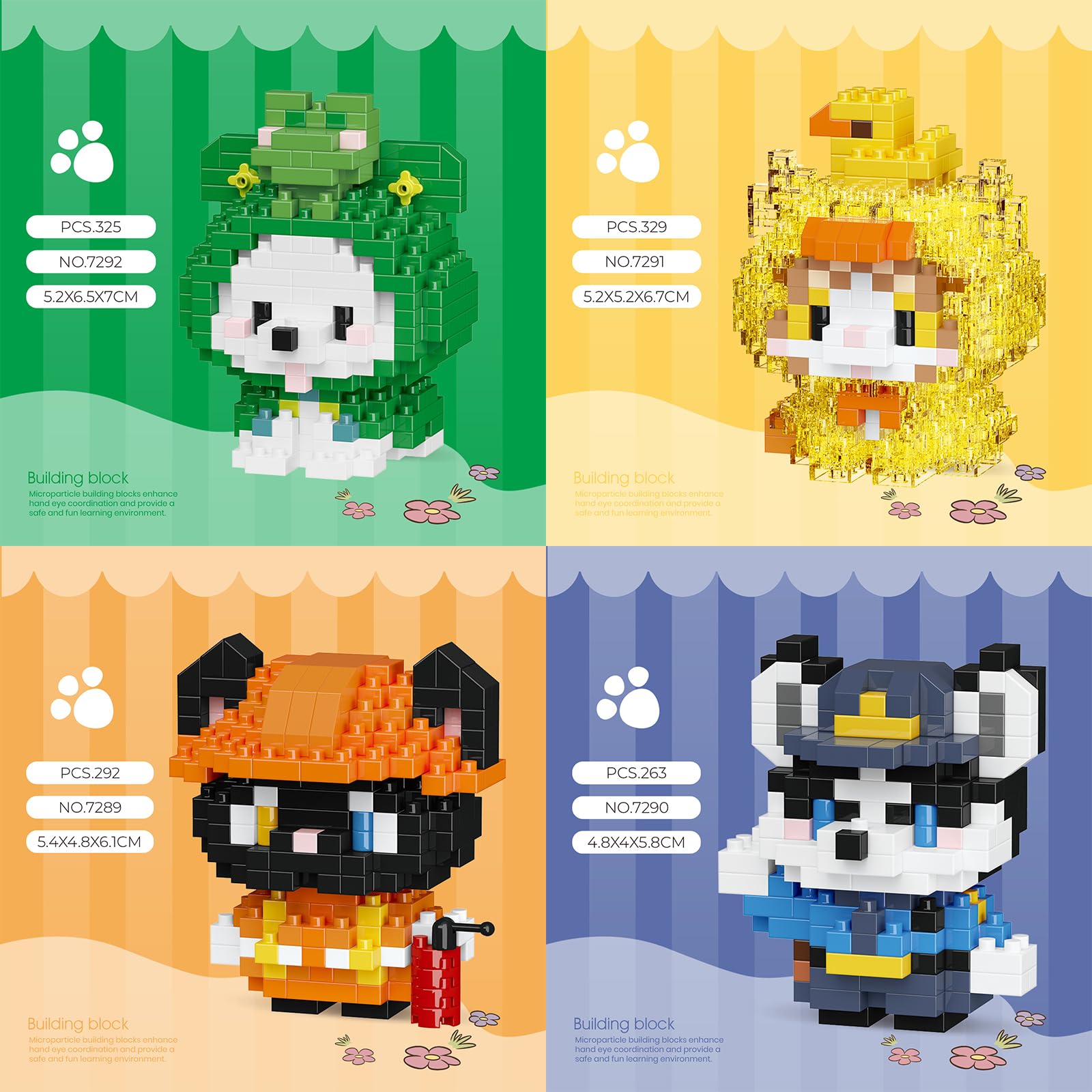 HJPLPXH doctor cat-dog blocks image shows nurturing play and roleplay exploration