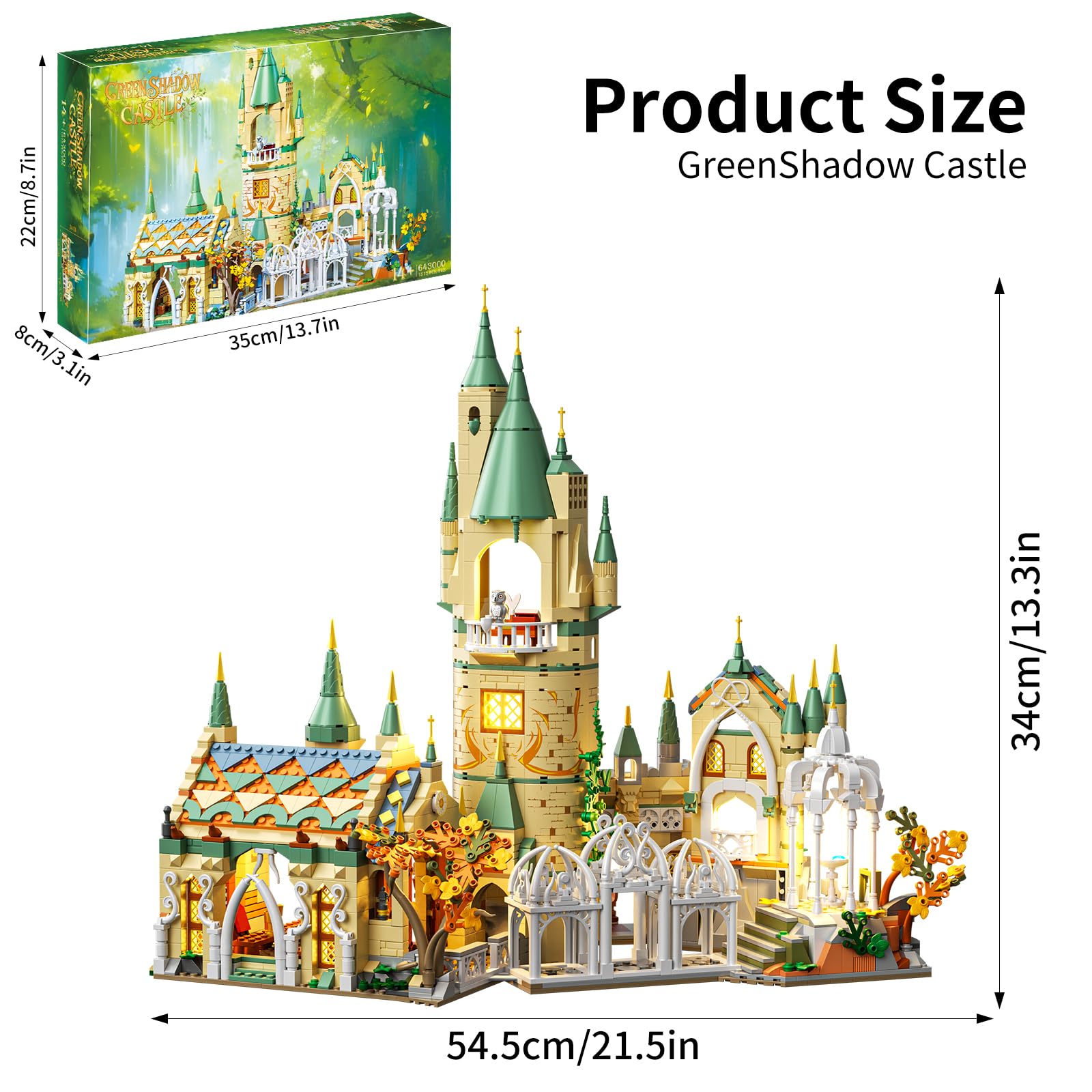 HJPLPXH 1555-piece-set laid out to illustrate large-scale construction.