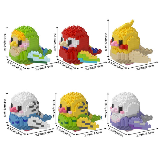 HJPLPXH Parrots bird model heads and wings highlight intricate design for assembly