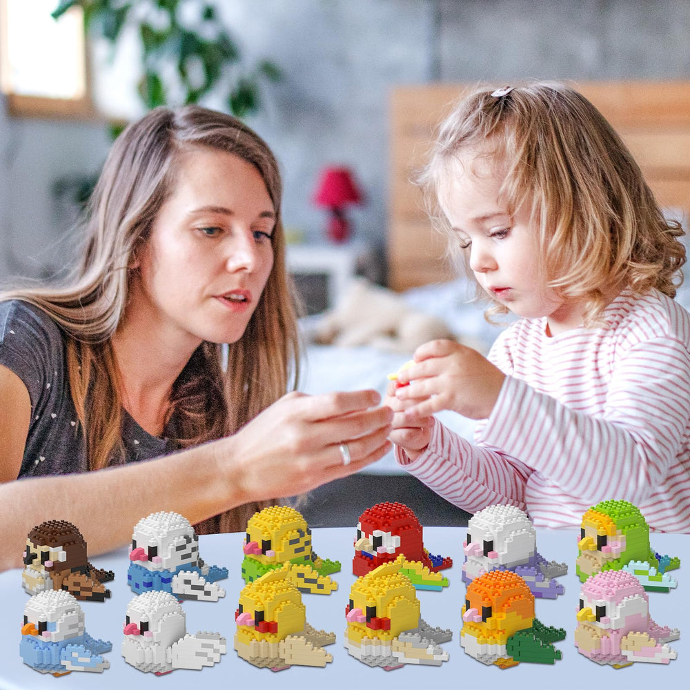 HJPLPXH Parrots Mini Block Sets birthday gift idea with interactive play