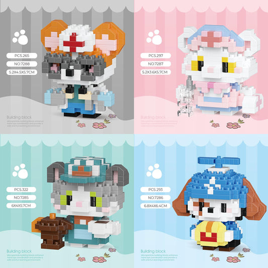 HJPLPXH police officer cat-dog blocks image highlights teamwork and storytelling