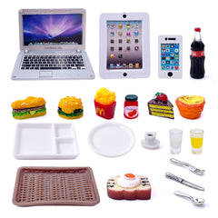 HKLMRO mini laptop with opening lid for realistic pretend work scenarios.
