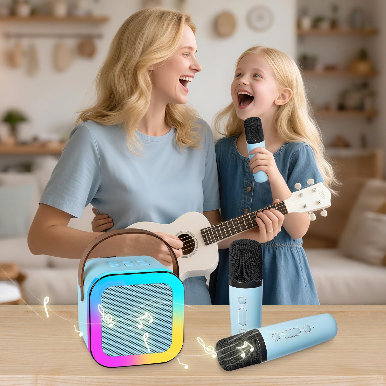 HKKDKTA wireless mics in blue with clear vocal pickup.
