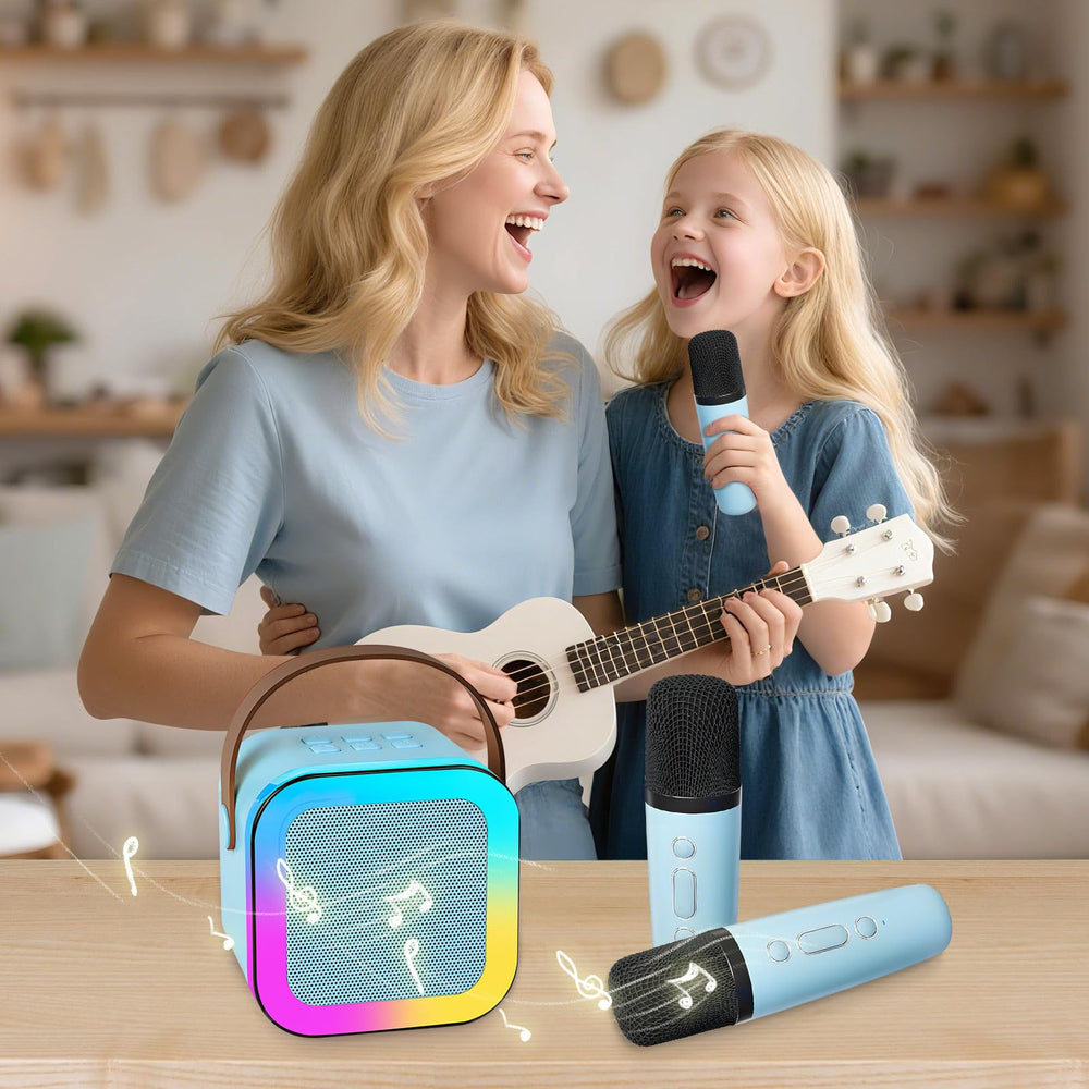 HKKDKTA wireless mics in blue with clear vocal pickup.